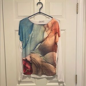 Elegant Multicolor Long Sleeve Women's Top